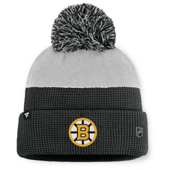 NHL Boston Bruins Fanatics Authentic Pro Home Ice Cuffed Knit Hat with Pom
