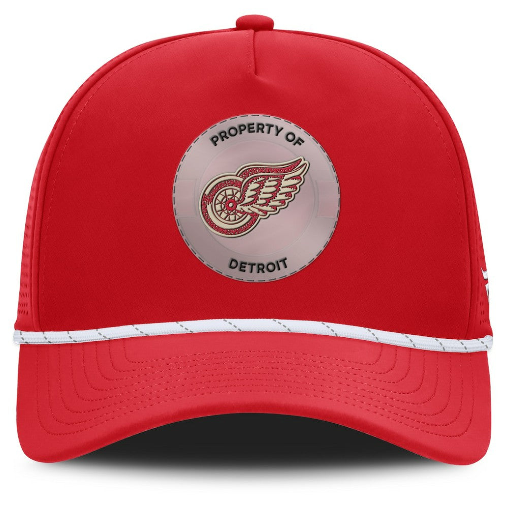 NHL Detroit Red Wings Fanatics Centennial Pinched Front Adjustable Hat
