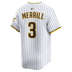 White Jackson Merrill San Diego Padres Nike Home Limited Player Jersey