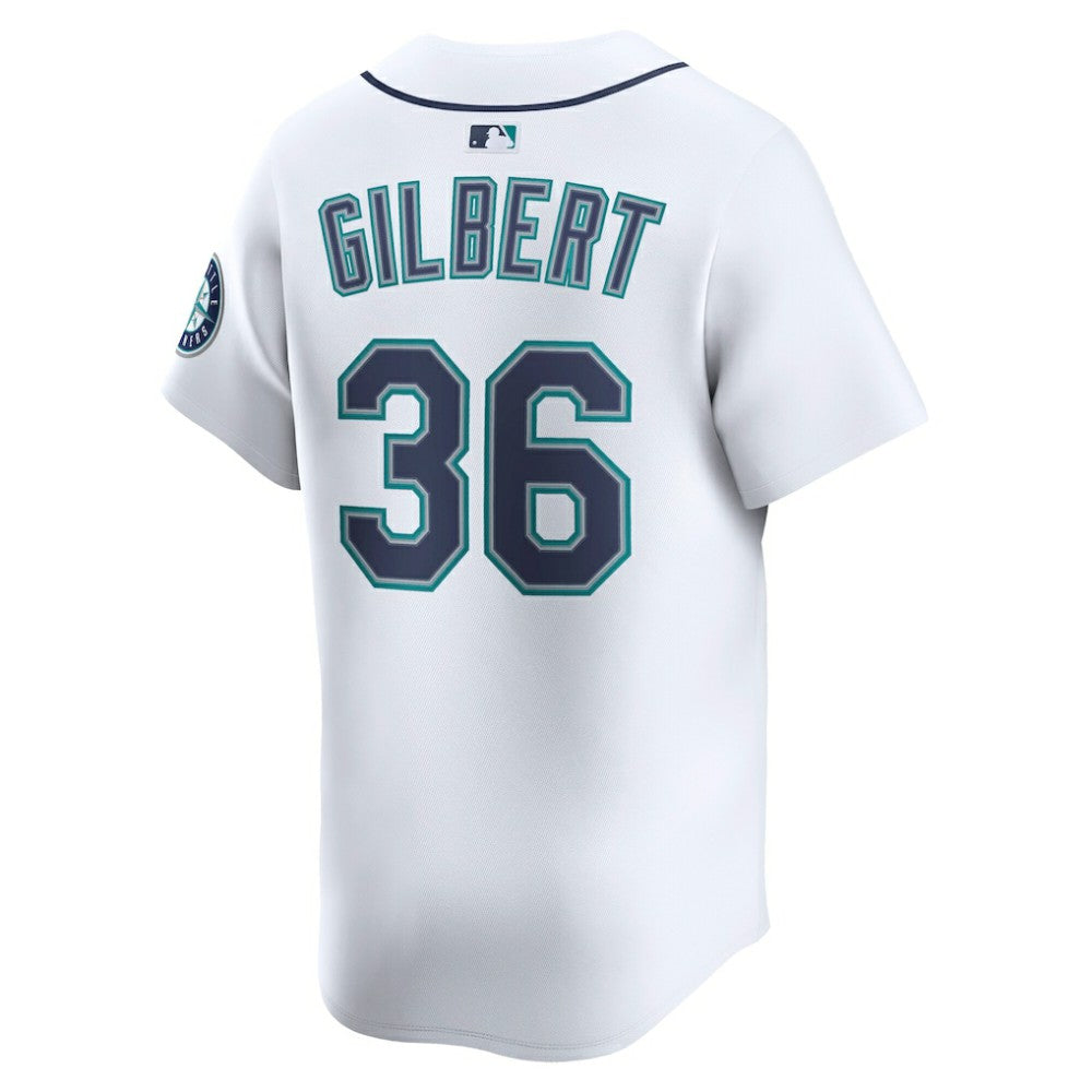 White Logan Gilbert Seattle Mariners Nike Home Limited Player Jersey