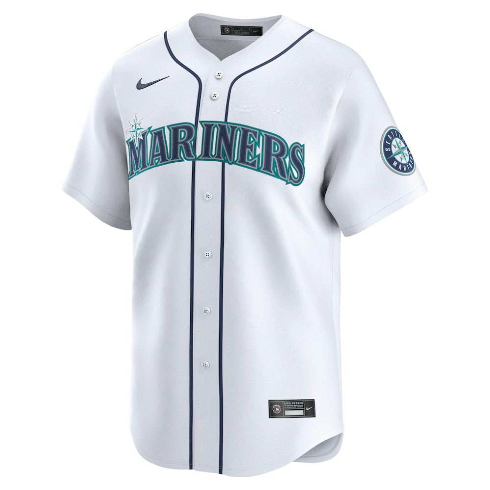 White Cal Raleigh Seattle Mariners Nike Home Limited Player Jersey
