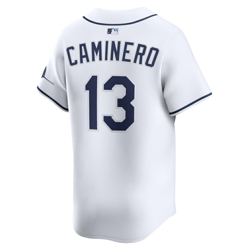 White Junior Caminero Tampa Bay Rays Nike Home Limited Jersey