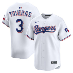 White Leody Taveras Texas Rangers Nike Home Limited Player Jersey