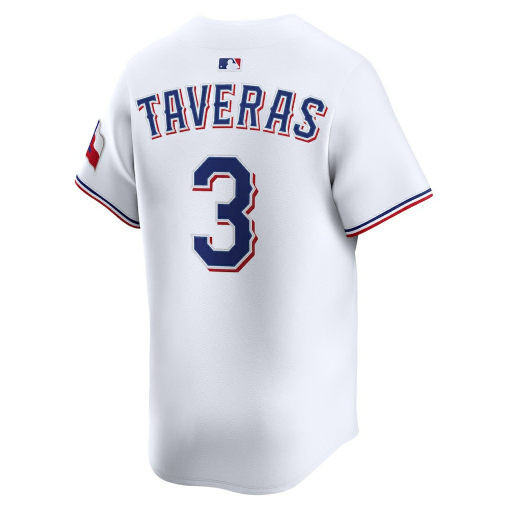White Leody Taveras Texas Rangers Nike Home Limited Player Jersey