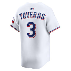 White Leody Taveras Texas Rangers Nike Home Limited Player Jersey