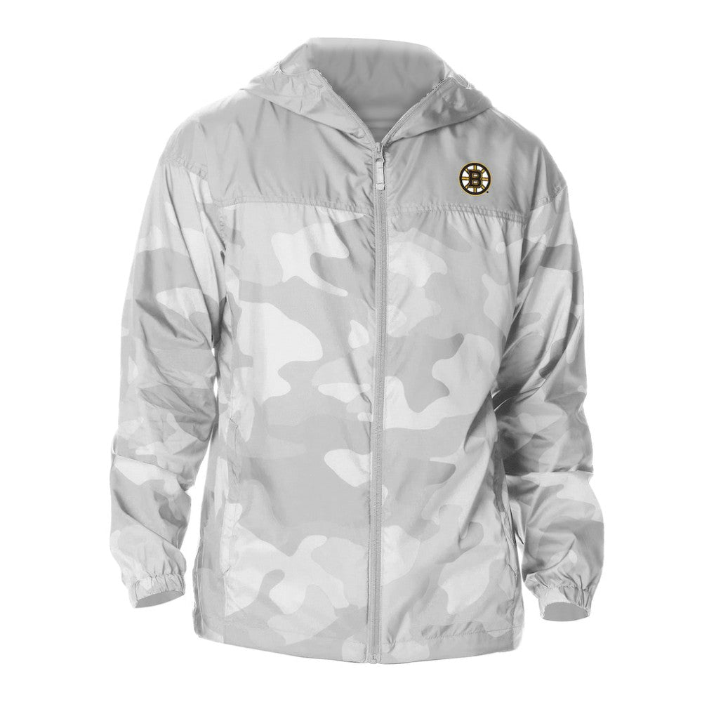 NHL Boston Bruins Columbia Camo Flash Challenger Omni-Shade Full-Zip Hoodie Windbreaker