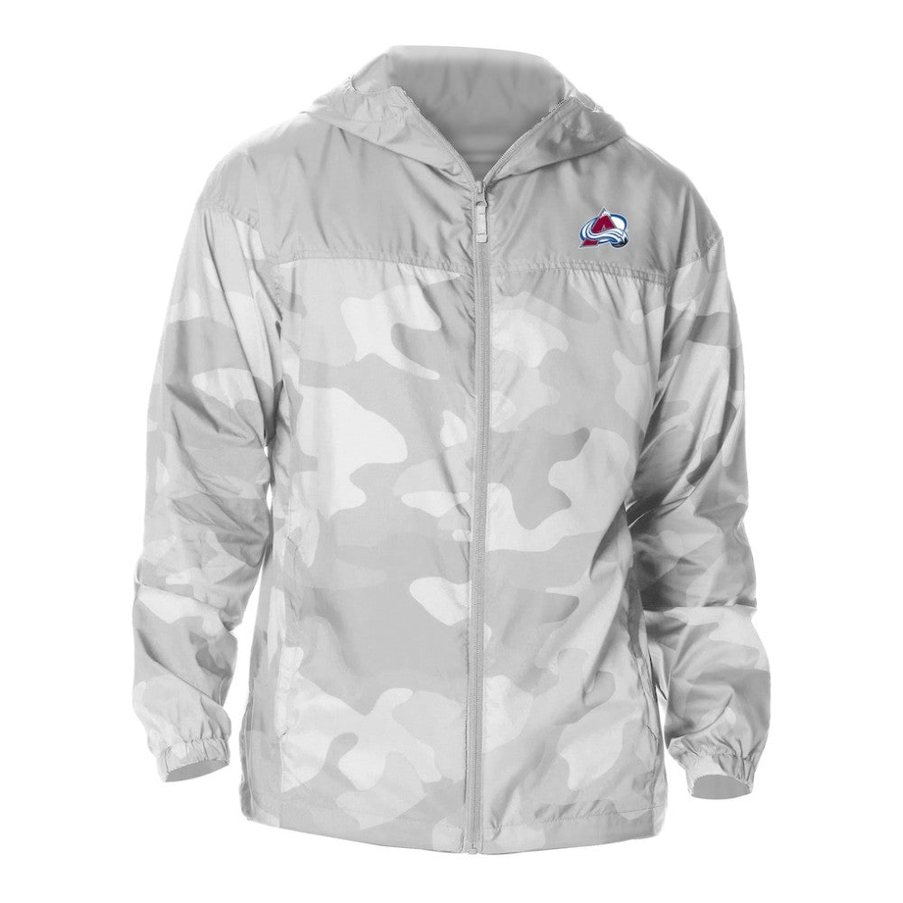 NHL Colorado Avalanche Columbia Camo Flash Challenger Omni-Shade Full-Zip Hoodie Windbreaker