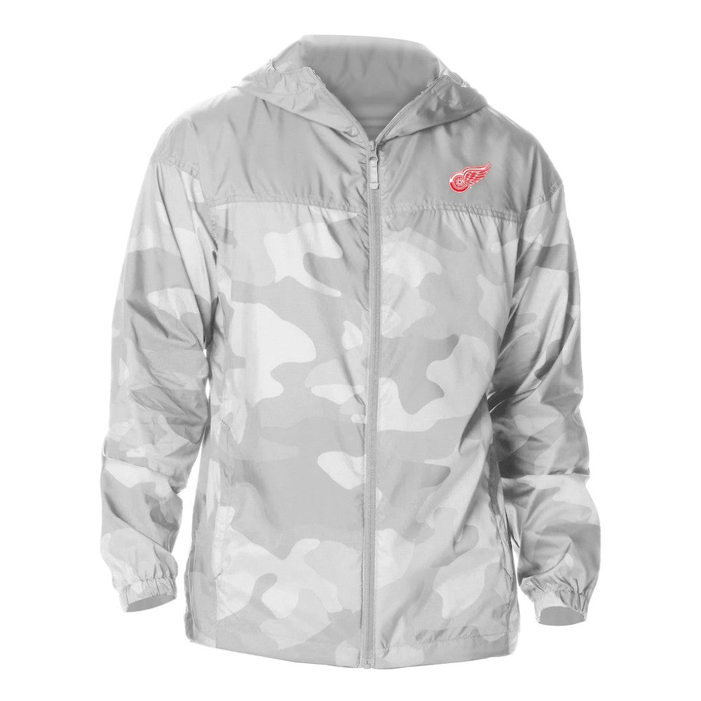 NHL Detroit Red Wings Columbia Camo Flash Challenger Omni-Shade Full-Zip Hoodie Windbreaker