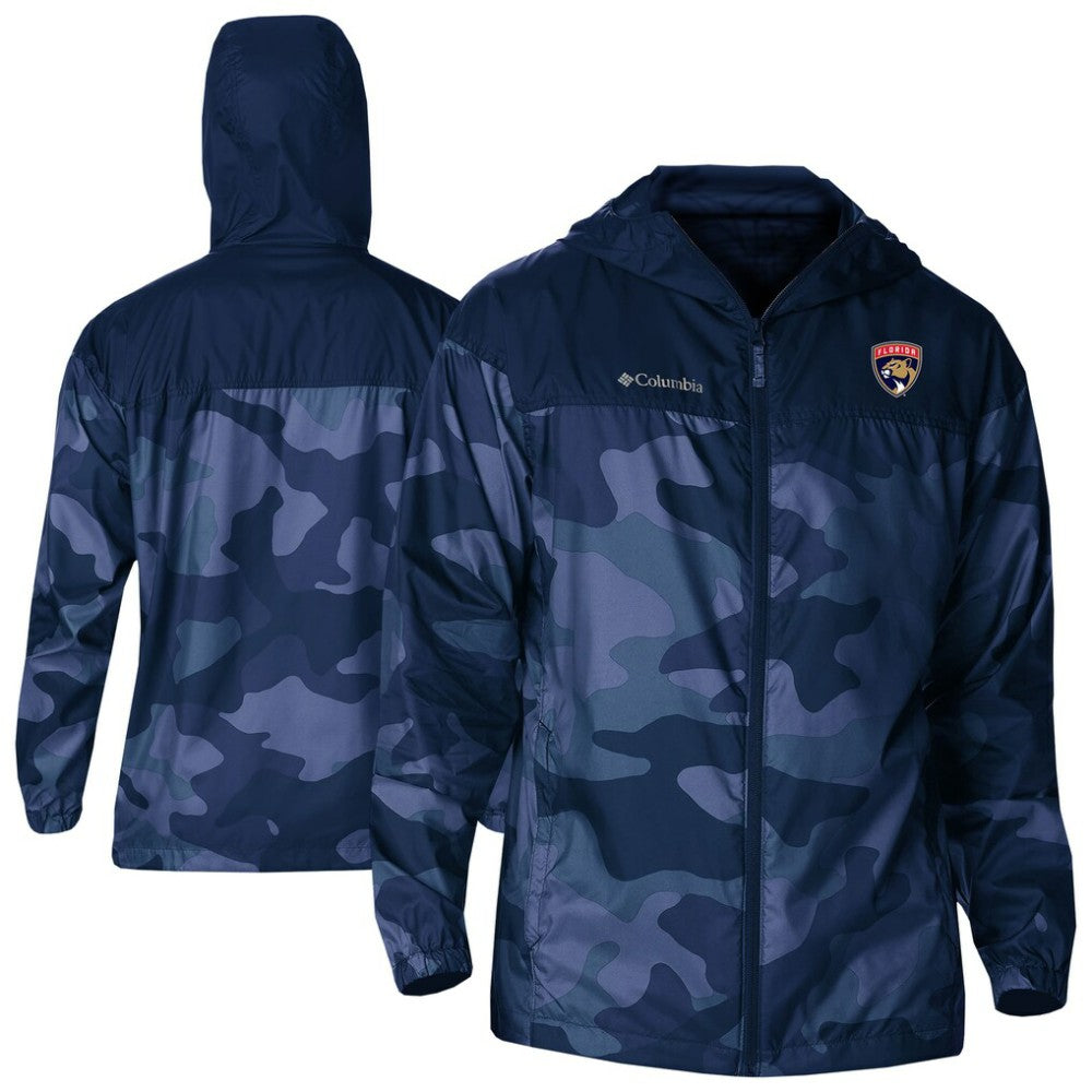 NHL Florida Panthers Columbia Camo Flash Challenger Omni-Shade Full-Zip Hoodie Windbreaker