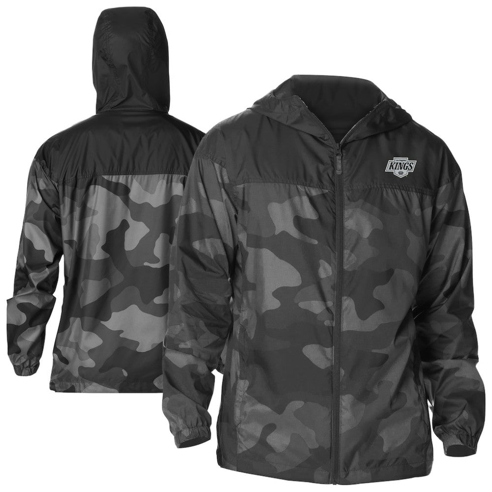 NHL Los Angeles Kings Columbia Camo Flash Challenger Omni-Shade Full-Zip Hoodie Windbreaker
