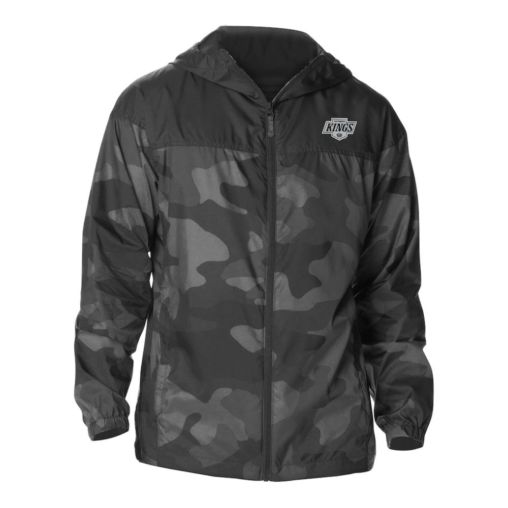 NHL Los Angeles Kings Columbia Camo Flash Challenger Omni-Shade Full-Zip Hoodie Windbreaker