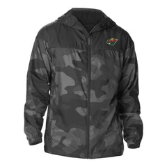NHL Minnesota Wild Columbia Camo Flash Challenger Omni-Shade Full-Zip Hoodie Windbreaker