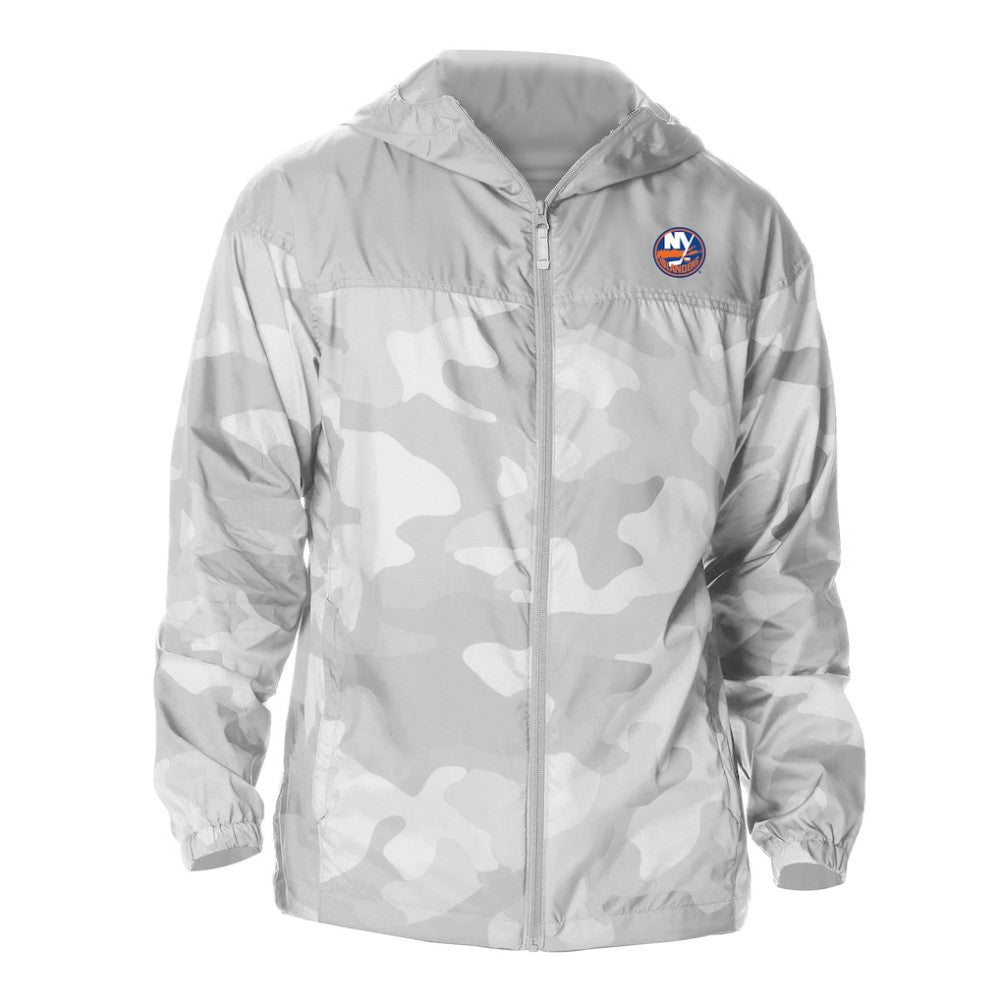 NHL New York Islanders Columbia Camo Flash Challenger Omni-Shade Full-Zip Hoodie Windbreaker