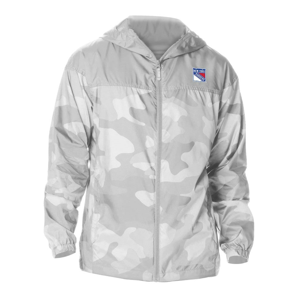 NHL New York Rangers Columbia Camo Flash Challenger Omni-Shade Full-Zip Hoodie Windbreaker
