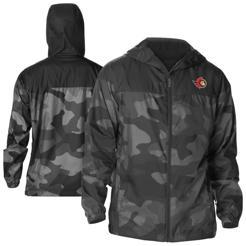 NHL Ottawa Senators Columbia Camo Flash Challenger Omni-Shade Full-Zip Hoodie Windbreaker