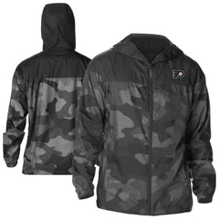 NHL Philadelphia Flyers Columbia Camo Flash Challenger Omni-Shade Full-Zip Hoodie Windbreaker