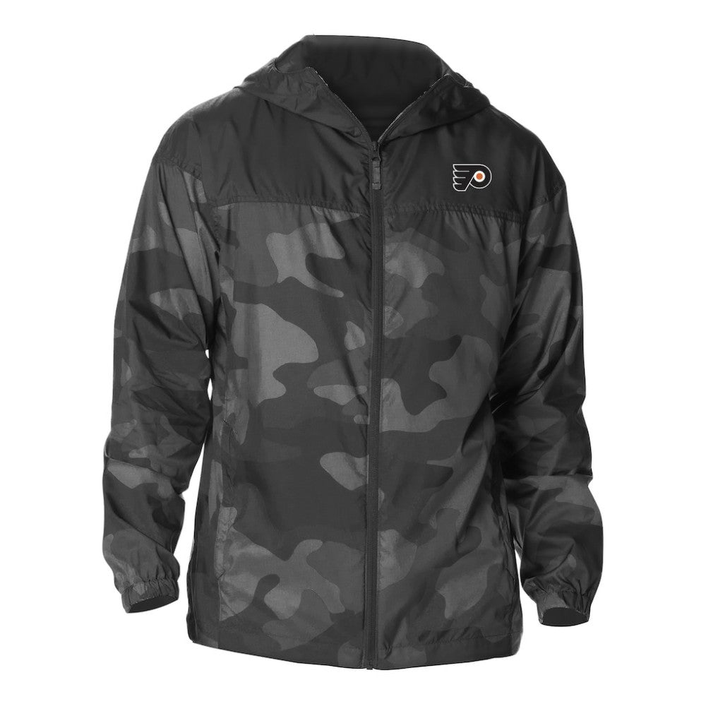 NHL Philadelphia Flyers Columbia Camo Flash Challenger Omni-Shade Full-Zip Hoodie Windbreaker