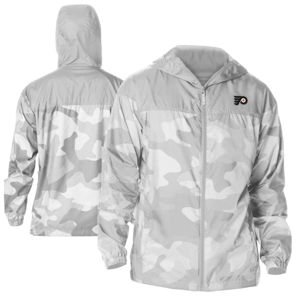 NHL Philadelphia Flyers Columbia Camo Flash Challenger Omni-Shade Full-Zip Hoodie Windbreaker