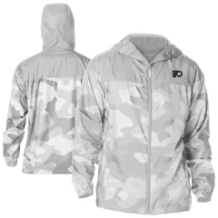 NHL Philadelphia Flyers Columbia Camo Flash Challenger Omni-Shade Full-Zip Hoodie Windbreaker