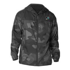 NHL San Jose Sharks Columbia Camo Flash Challenger Omni-Shade Full-Zip Hoodie Windbreaker