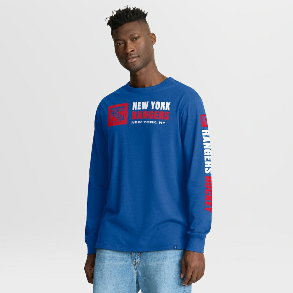 NHL New York Rangers Fanatics Goal Crease Legacy Long Sleeve T-Shirt