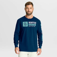 NHL Seattle Kraken Fanatics Goal Crease Legacy Long Sleeve T-Shirt