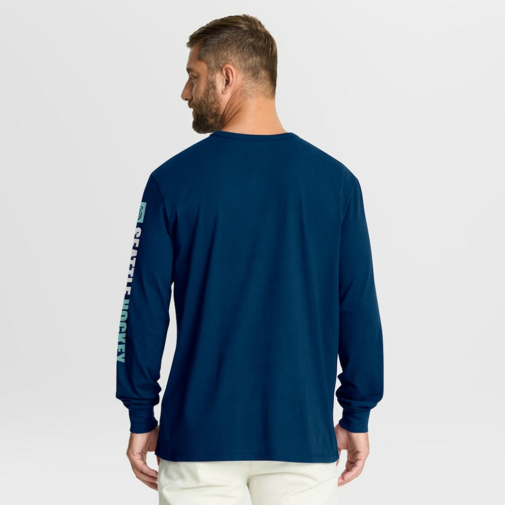 NHL Seattle Kraken Fanatics Goal Crease Legacy Long Sleeve T-Shirt