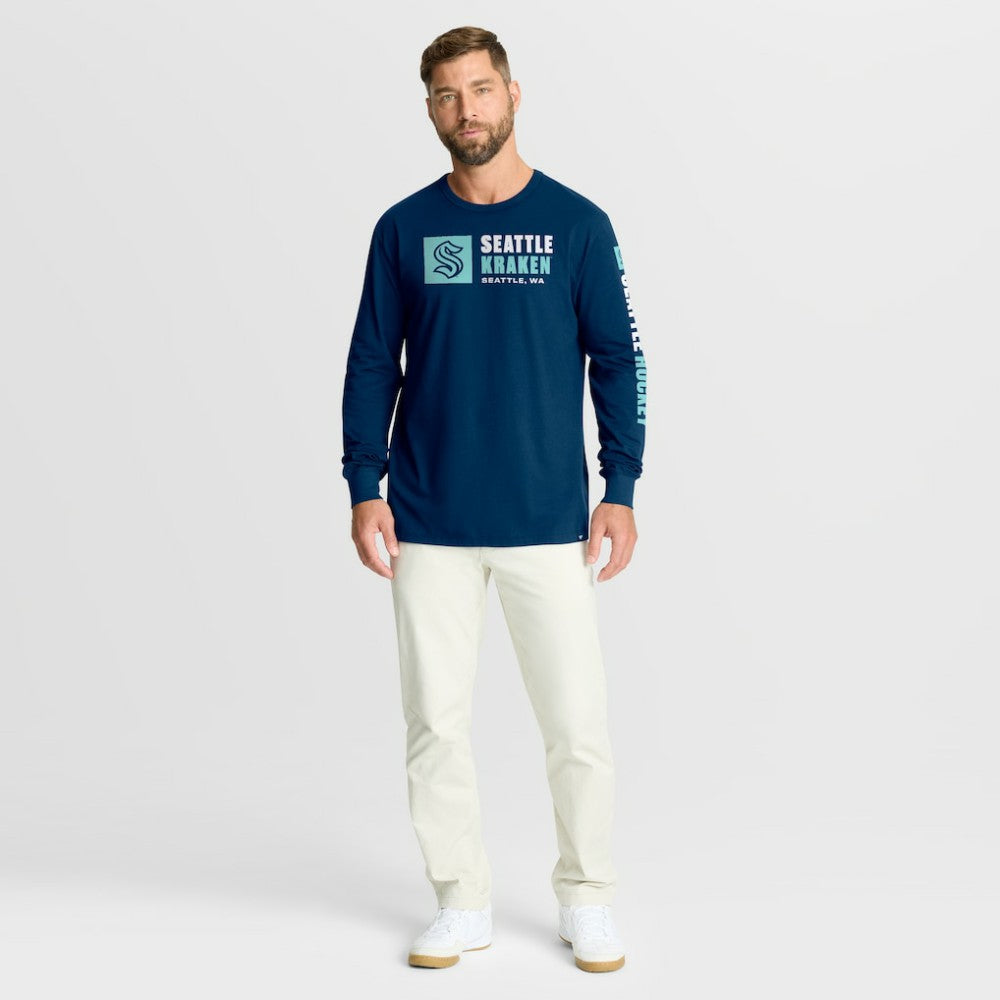 NHL Seattle Kraken Fanatics Goal Crease Legacy Long Sleeve T-Shirt