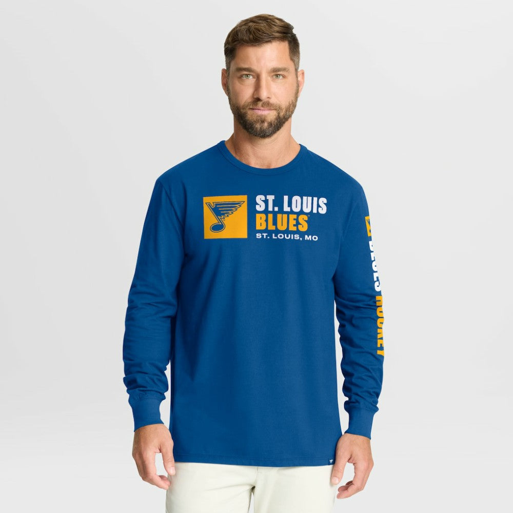 NHL St. Louis Blues Fanatics Goal Crease Legacy Long Sleeve T-Shirt