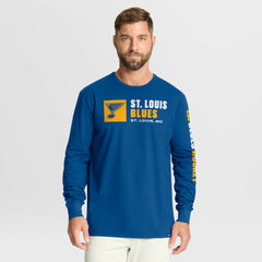 NHL St. Louis Blues Fanatics Goal Crease Legacy Long Sleeve T-Shirt
