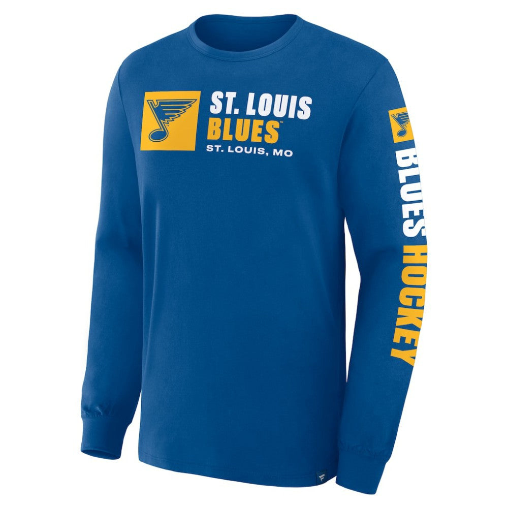 NHL St. Louis Blues Fanatics Goal Crease Legacy Long Sleeve T-Shirt