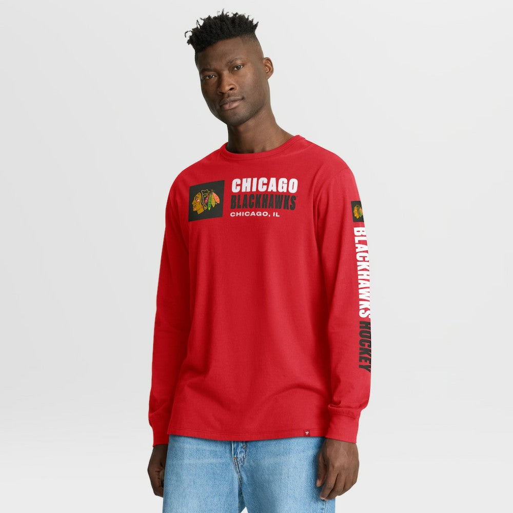 NHL Chicago Blackhawks Fanatics Goal Crease Legacy Long Sleeve T-Shirt
