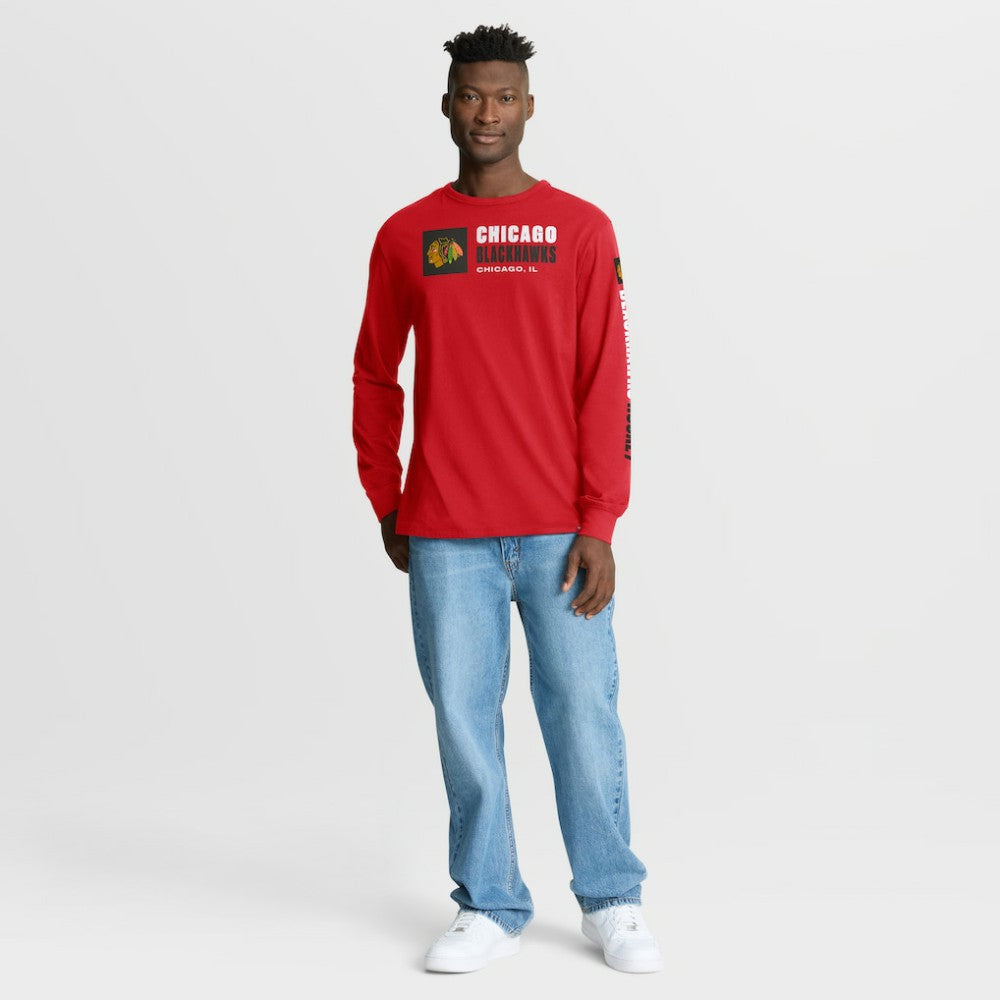 NHL Chicago Blackhawks Fanatics Goal Crease Legacy Long Sleeve T-Shirt