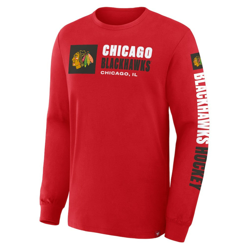 NHL Chicago Blackhawks Fanatics Goal Crease Legacy Long Sleeve T-Shirt