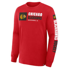 NHL Chicago Blackhawks Fanatics Goal Crease Legacy Long Sleeve T-Shirt