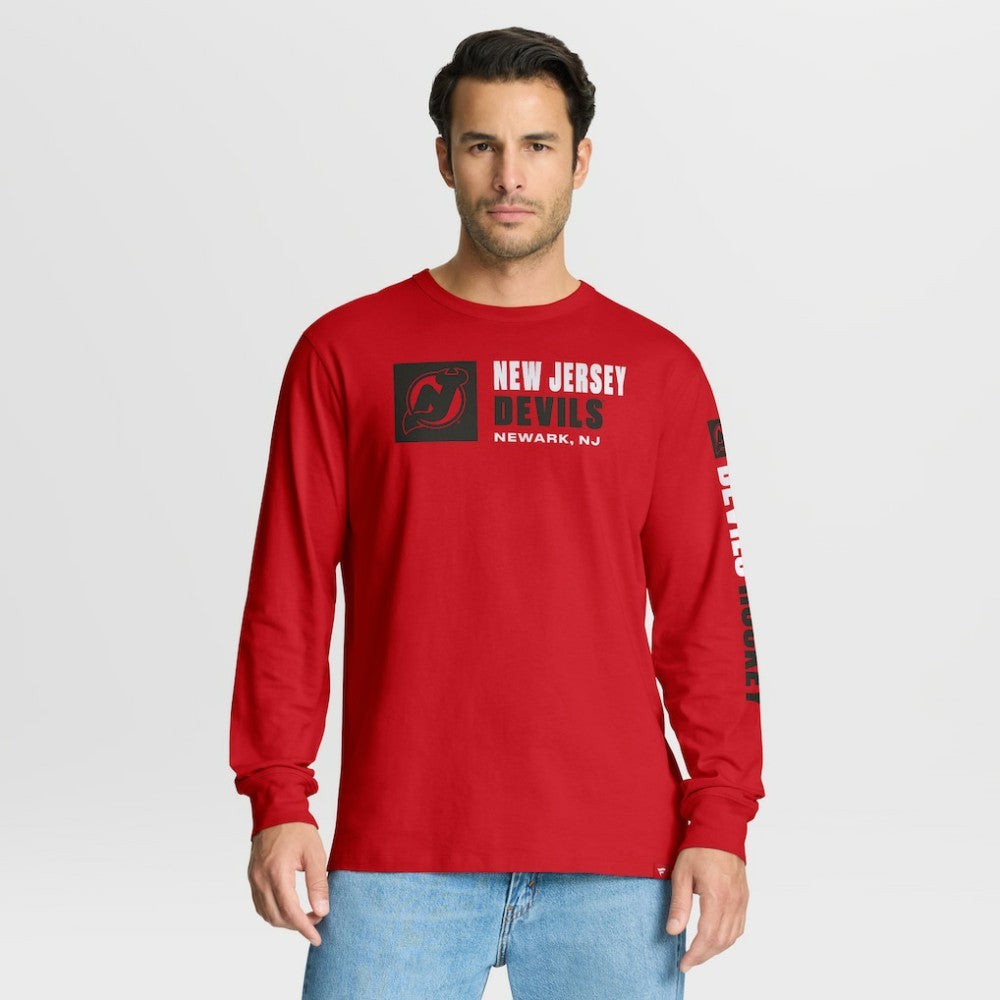 NHL New Jersey Devils Fanatics Goal Crease Legacy Long Sleeve T-Shirt