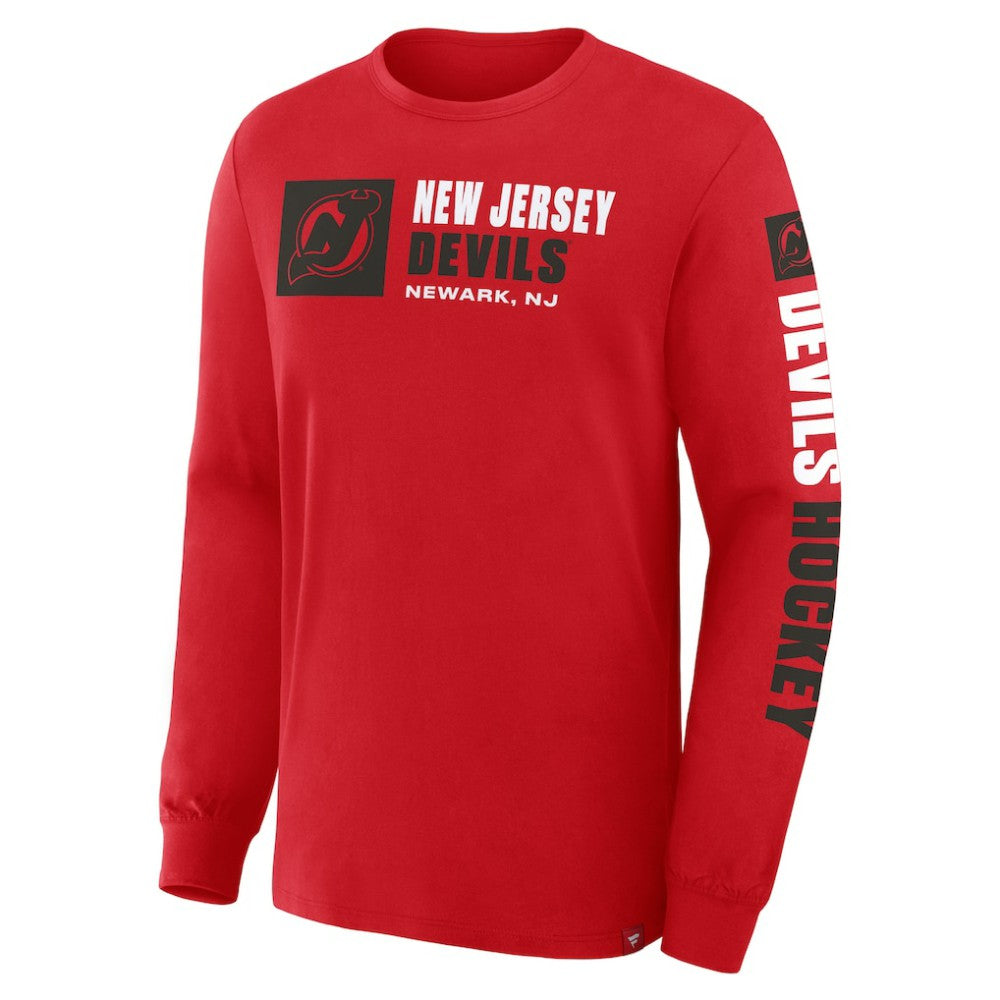 NHL New Jersey Devils Fanatics Goal Crease Legacy Long Sleeve T-Shirt
