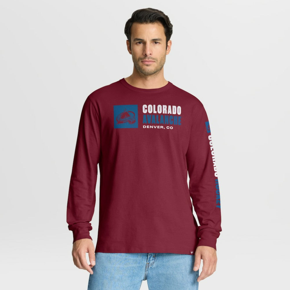 NHL Colorado Avalanche Fanatics Goal Crease Legacy Long Sleeve T-Shirt