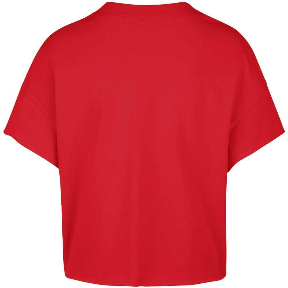 NHL Jack Hughes New Jersey Devils '47 Women's Elation Name & Number Oversized Notch Neck T-Shirt