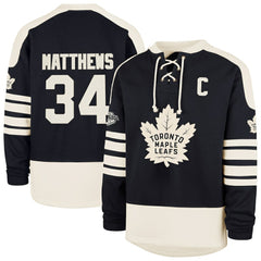NHL Auston Matthews Toronto Maple Leafs '47 Player Name & Number Sweep Check Eternal Lacer Sweatshirt