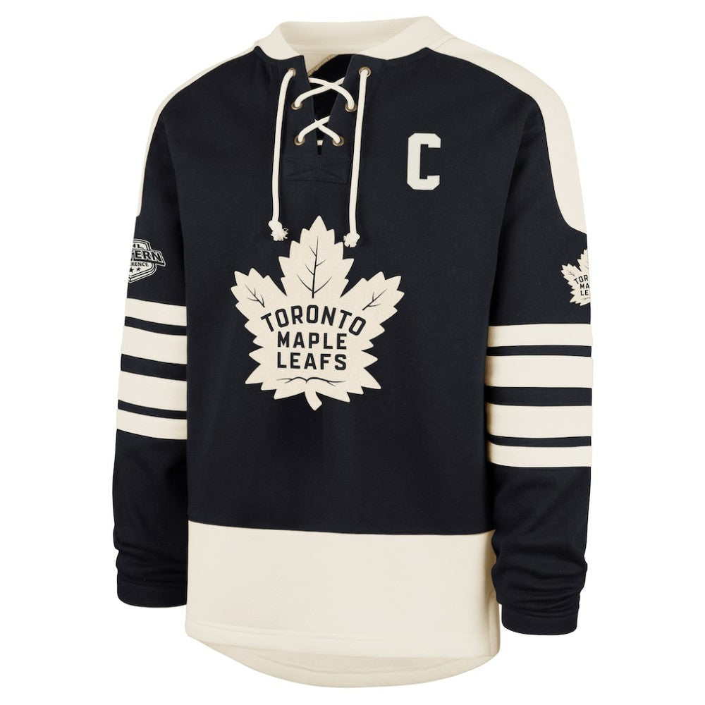NHL Auston Matthews Toronto Maple Leafs '47 Player Name & Number Sweep Check Eternal Lacer Sweatshirt