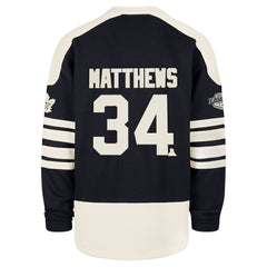 NHL Auston Matthews Toronto Maple Leafs '47 Player Name & Number Sweep Check Eternal Lacer Sweatshirt
