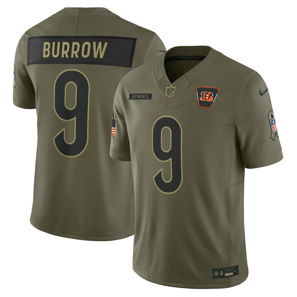 Joe Burrow  2025 Salute to Service Limited Jersey - Cincinnati Bengals Jerseys