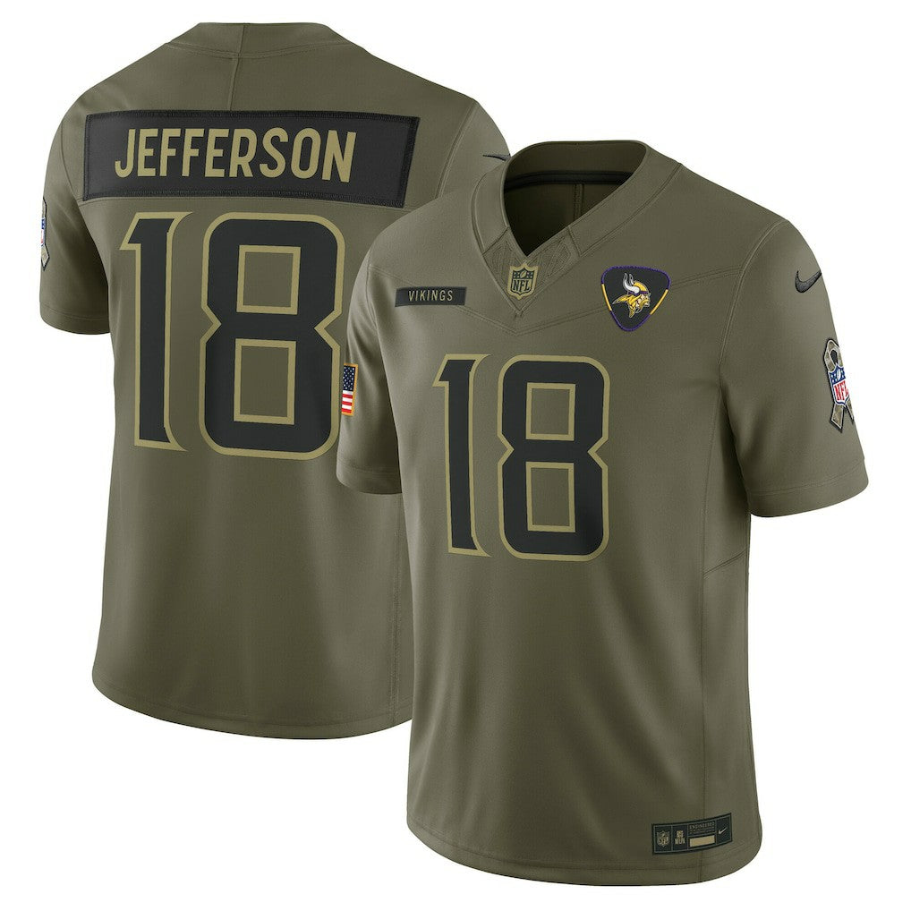Justin Jefferson  2025 Salute to Service Limited Jersey - Minnesota Vikings Jerseys