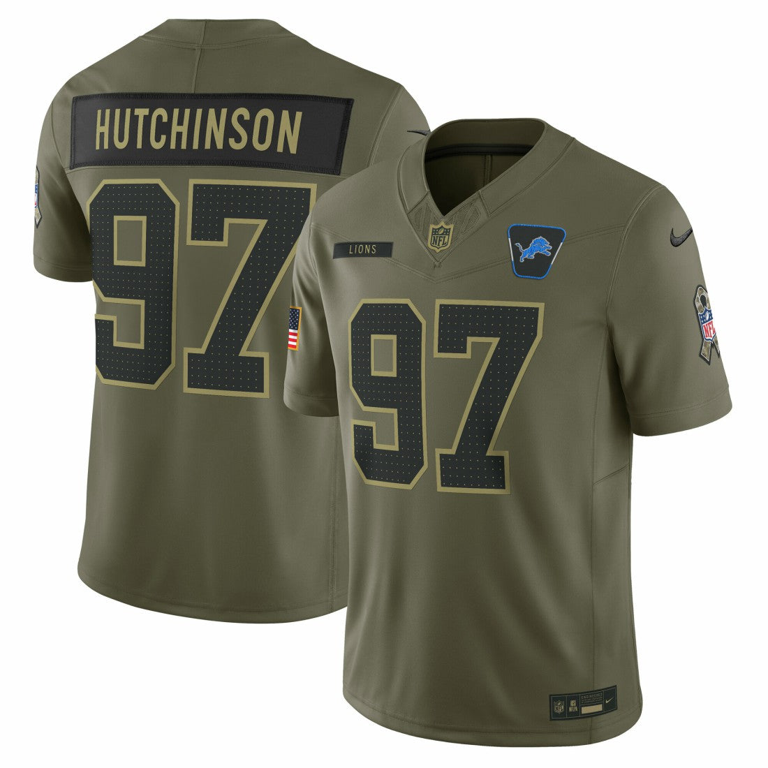 Aidan Hutchinson  2025 Salute to Service Limited Jersey - Detroit Lions Jerseys