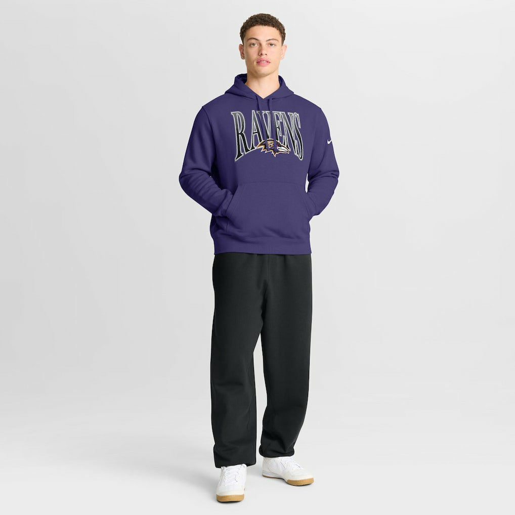 Full Blitz Club Fleece Pullover Hoodie - Baltimore Ravens Hoodies