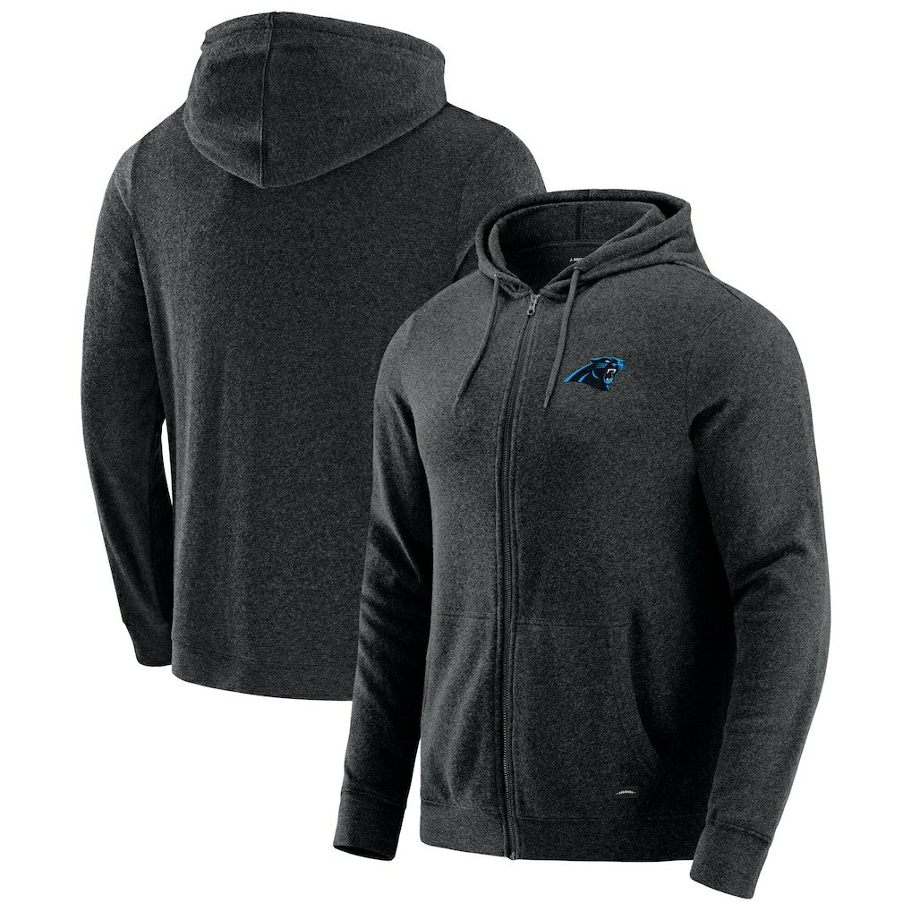 J. Palmer Players Lounge Tri-Blend Full-Zip Hoodie - Carolina Panthers Hoodies