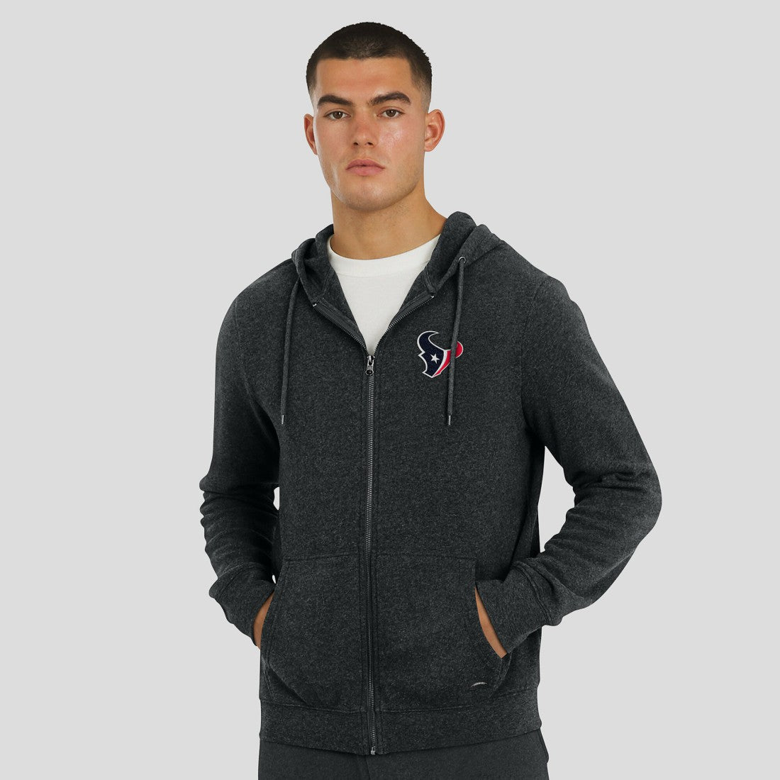 J. Palmer Players Lounge Tri-Blend Full-Zip Hoodie - Houston Texans Hoodies