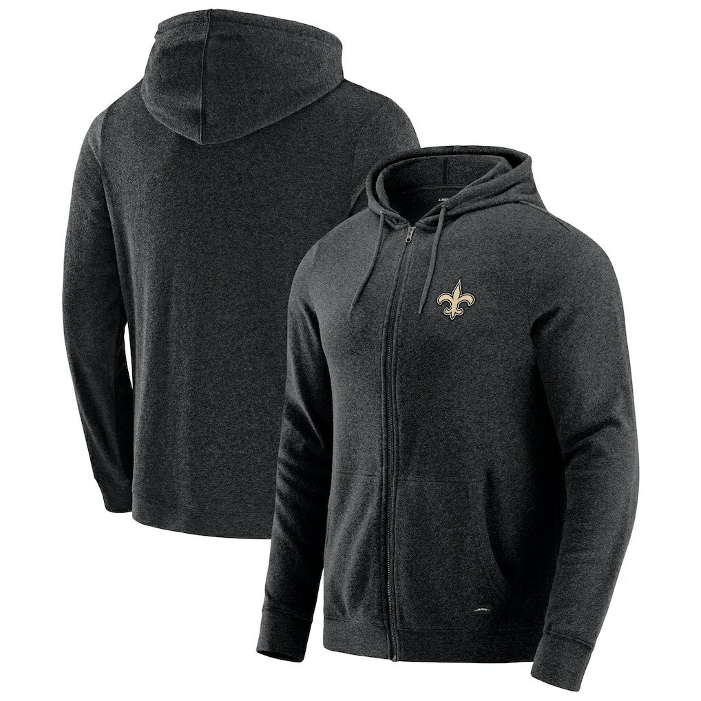 J. Palmer Players Lounge Tri-Blend Full-Zip Hoodie - New Orleans Saints Hoodies