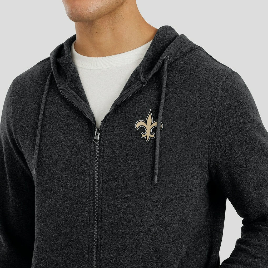 J. Palmer Players Lounge Tri-Blend Full-Zip Hoodie - New Orleans Saints Hoodies